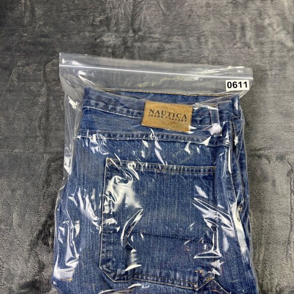 Vintage Y2K Nautica Jeans Denim Jean Shorts Men’s Size 38 Baggy Carpenter Med - Picture 12 of 12